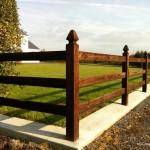 3 Rail Morticed Timber Fence