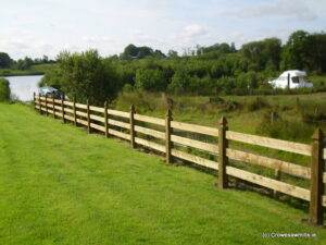 Morticed Larch Timber Fence