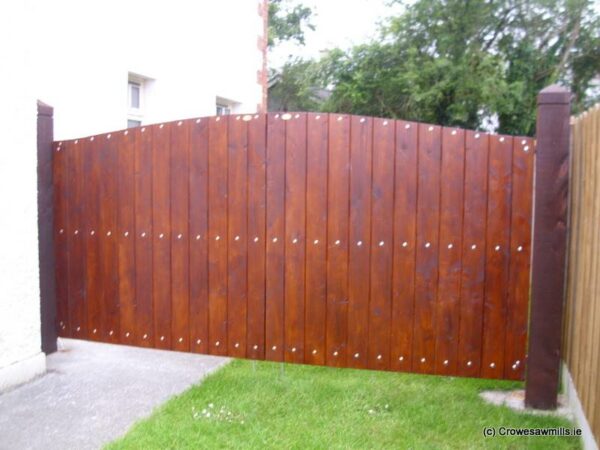 Double Set Larch Wooden Gates