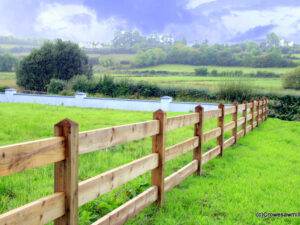 3 Rail Morticed Timber Fence