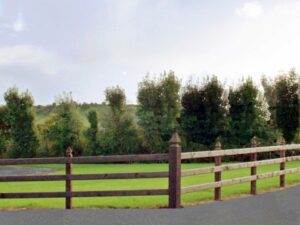 Special Top D-Rail Timber Fence