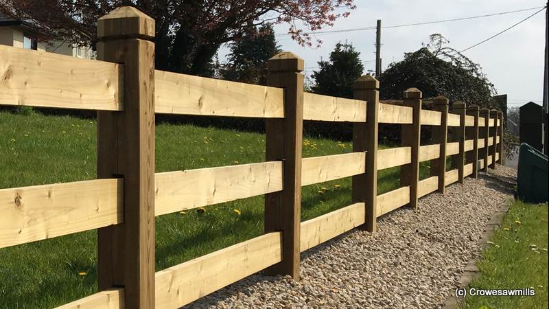 Timber mortice 3 Rail Fence supplied & fitted in April 2019