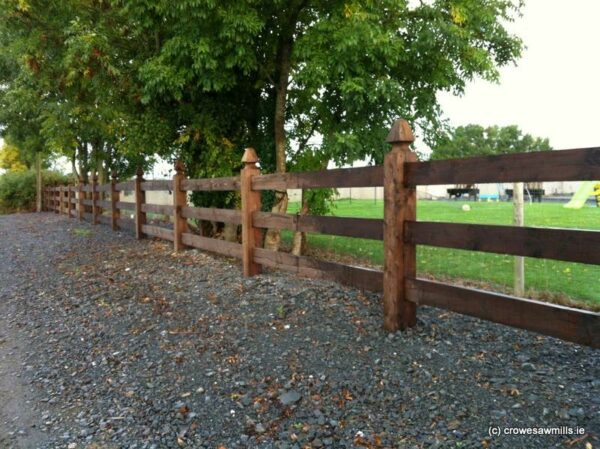 3 Rail Morticed Fence