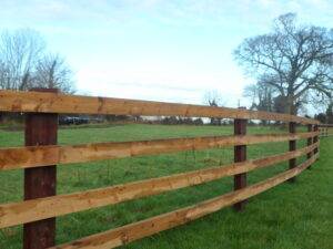 Curved Wooden Fence