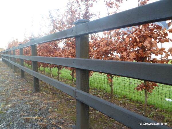 D-Rail Timber Fence 3-Rail