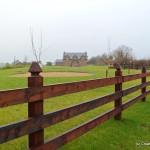 Cresoted Fence with Special Top Posts