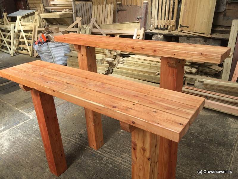 Rustic Timber Picnic Bench/Table – our new style for July 2016!