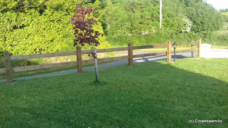 Posthead Larch Timber Posts & Rails – supplied & fitted in May 2017