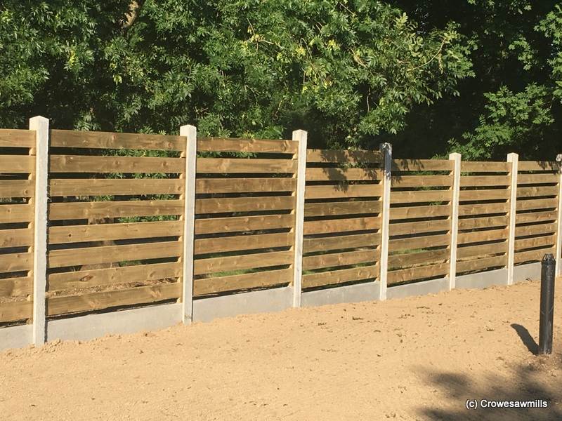 Timber Panel Fence using Concrete Posts-supplied in July 2018