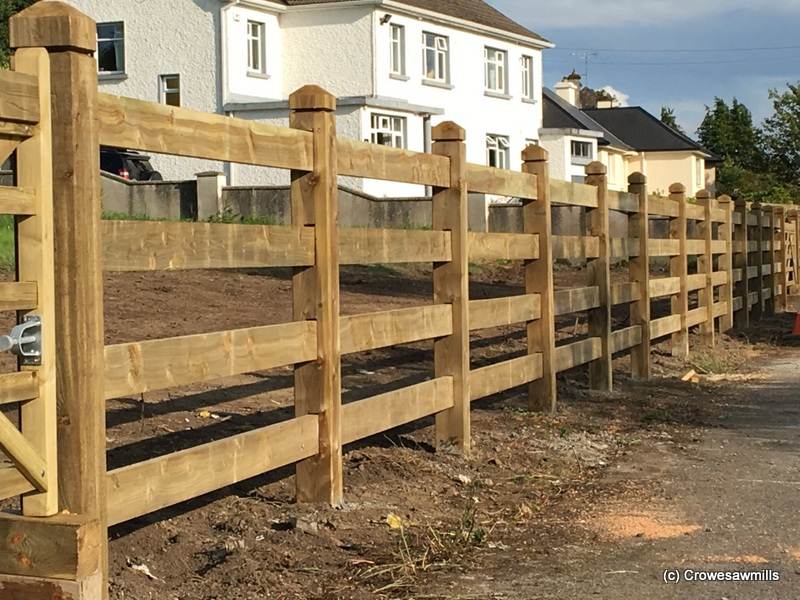4 Rail Mortice Timber Fence supplied to customer in August 2019