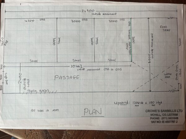 Plan timber barn