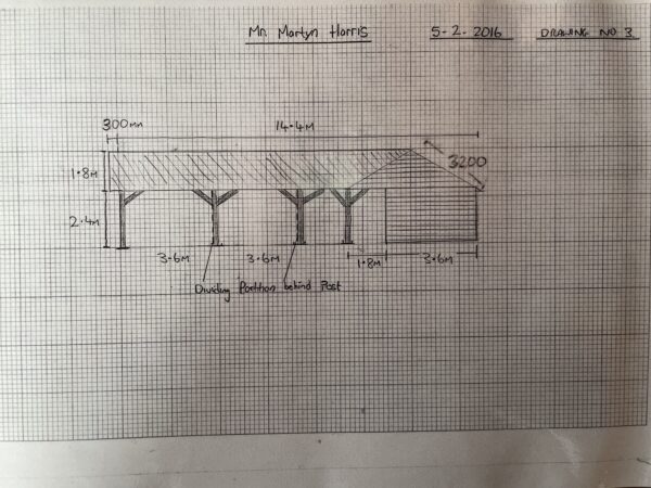 Elevation for timber stables