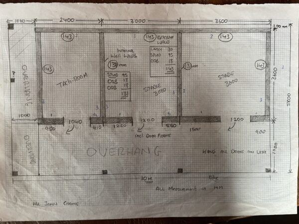 Plan for timber stable