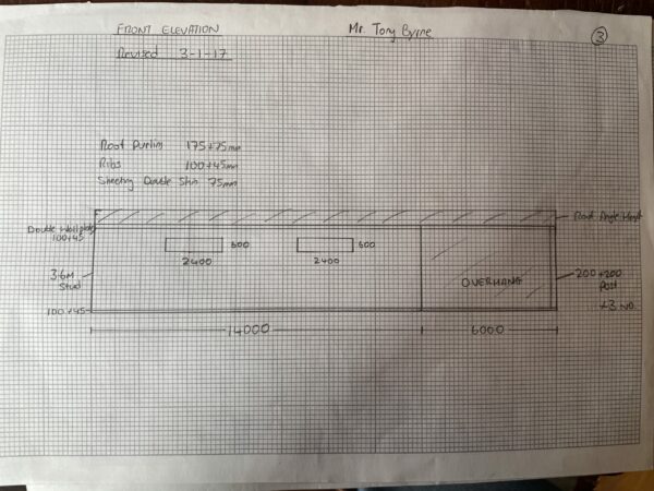 Elevation for our timber Stables