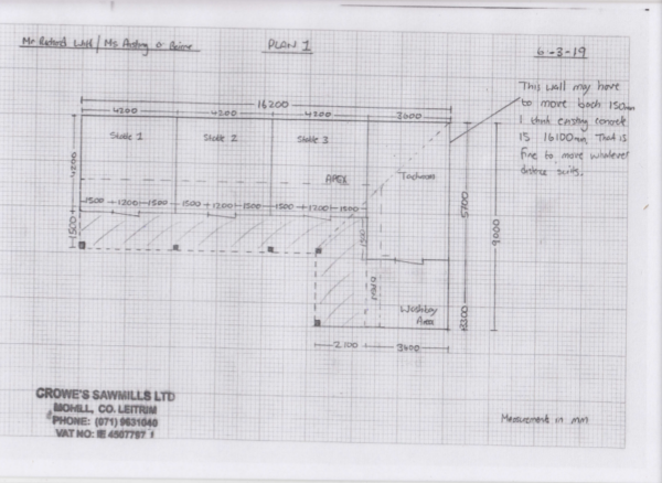 L shape building plan