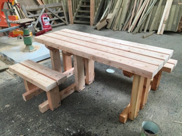 Solid Larch Timber Bench - Heavy Duty - Image 2