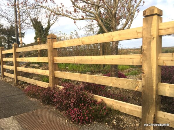 4 Rail Mortice Fence