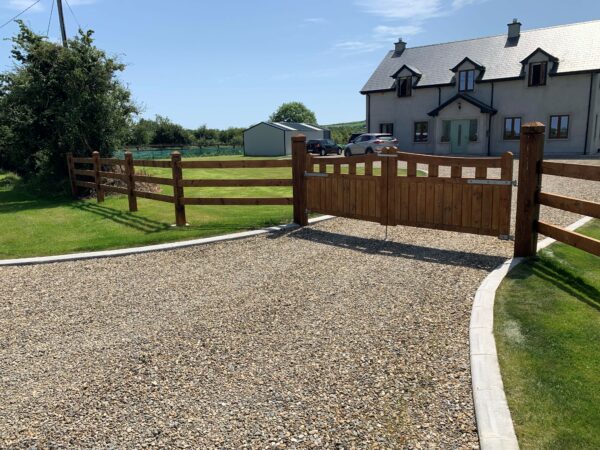 Timber Gates and Mortice Fence supplied to Customer