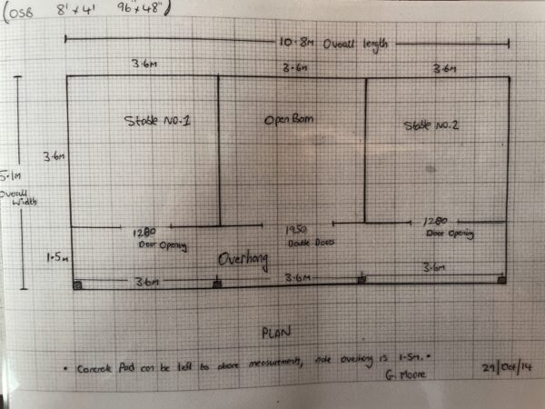 Plan for timber stable